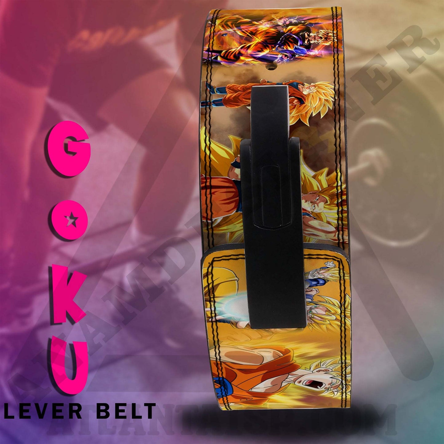 Dragon Ball Z Anime Lever Belt | Powerlifting belt | DBZ Lever Lifting belt Anime Vegeta Gym Belt | Goku Weightlifting belt| Goku Lever Belt