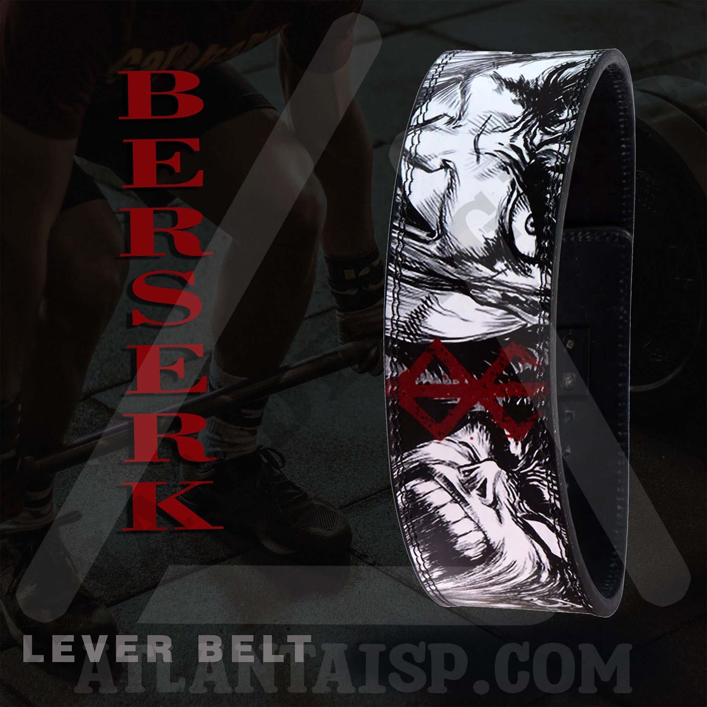 Berserk Anime lever Belt | Powerlifting Belt | Anime Berserke lever lifting Belt | Weightlifting Gym Belt | Berserk Bodybuilding Lever Belt