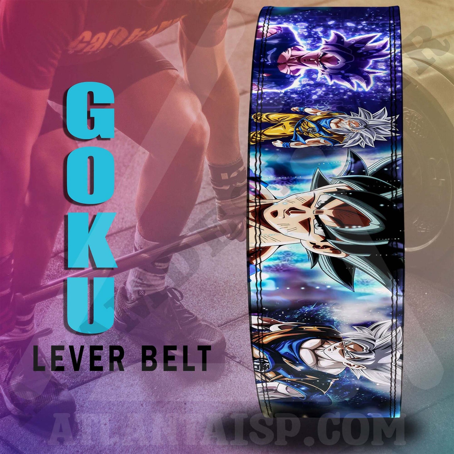 Dragon Ball Z Anime Lever Belt | Powerlifting belt | Goku Lever Lifting belt | Anime Gym Belt | Goku Weightlifting belt | Goku Lever Belt