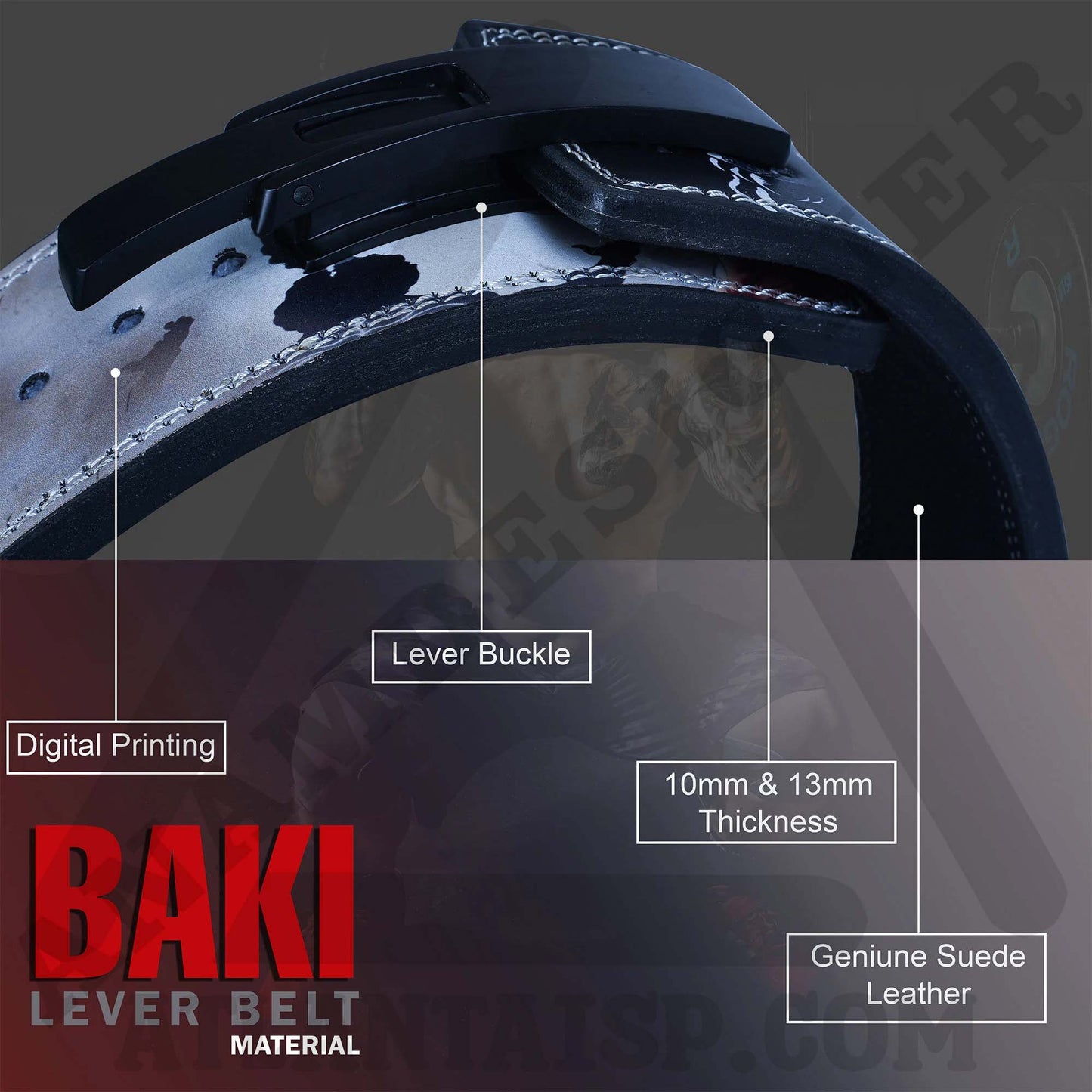 Baki Anime Lever Belt | Baki  Powerlifting Belt | | Yujiro Anime Belt | Lever Lifting Belt | Baki Gym lever Lifting belt | Baki Lever Belt