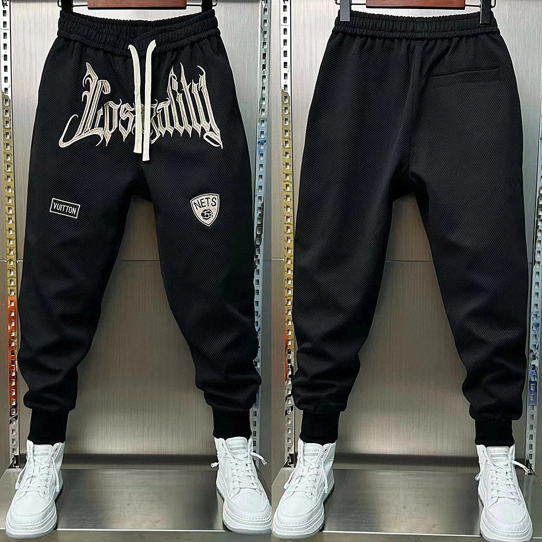 Graffiti Casual Pants Men's Fashion All-match Ankle-tied Pants