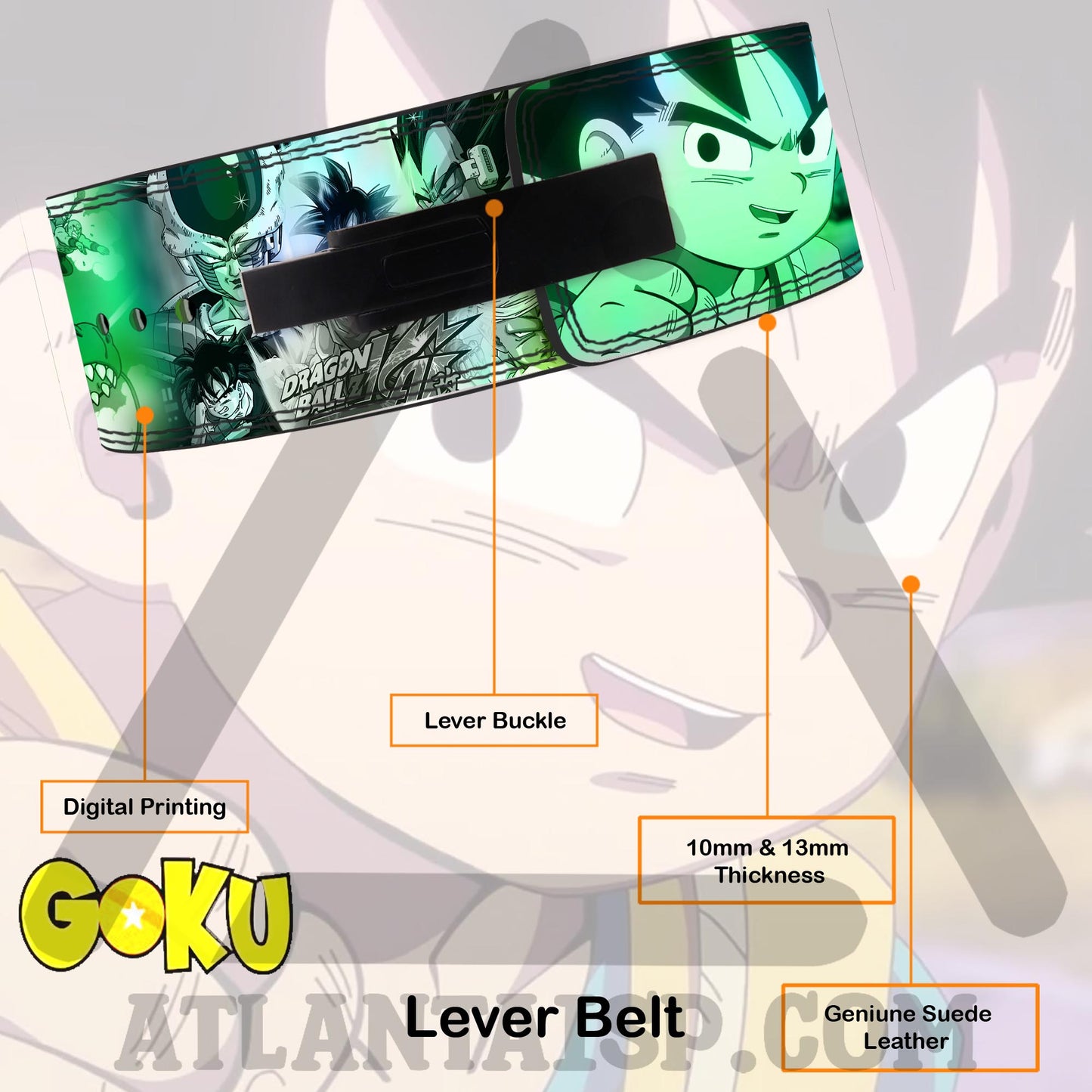 Dragon Ball Z Daima Canon Anime Goku LeverBelt|Akira Toriyama belt|Goku Gohan Krillin belt|Dragon Ball Z Kai GymBelt|Goku Weightlifting belt