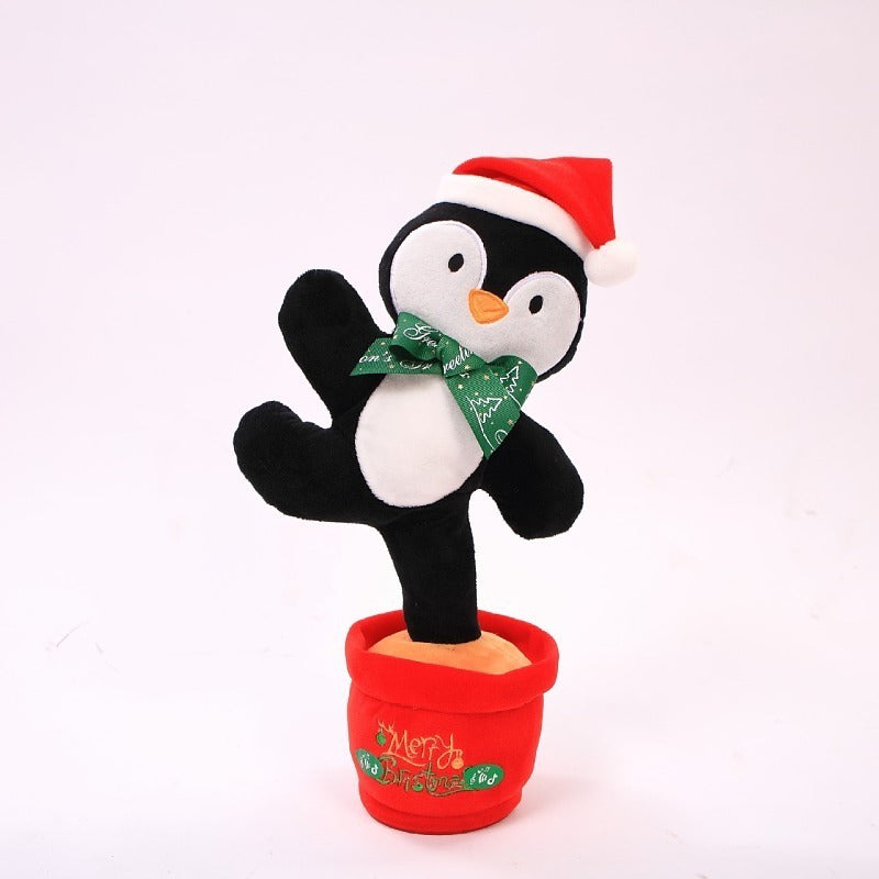 Dancing Christmas Toys Funny Tree Repeat Talking Electronic Plush Toys Can Sing Record Lighten Early Education Funny Gift Christmas