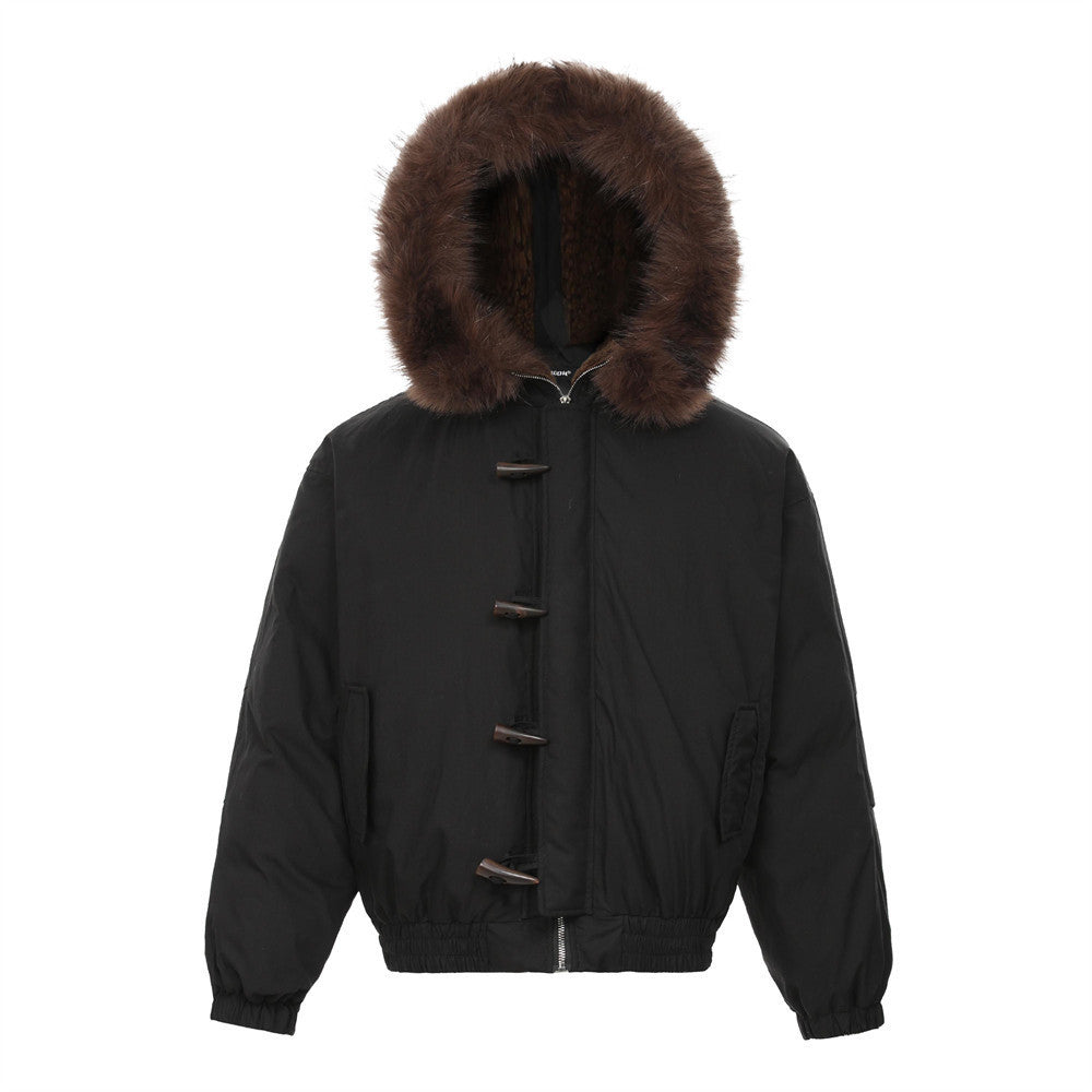 Loose Street Fashion Design Hat Cotton-padded Coat