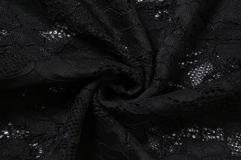 Splicing Perspective Temperament High Slit Waist Goddess Dress