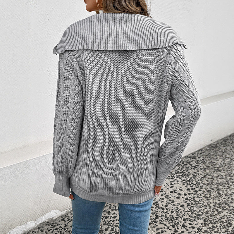 Autumn Winter Japanese Comfortable Retro Knitted Top For Women