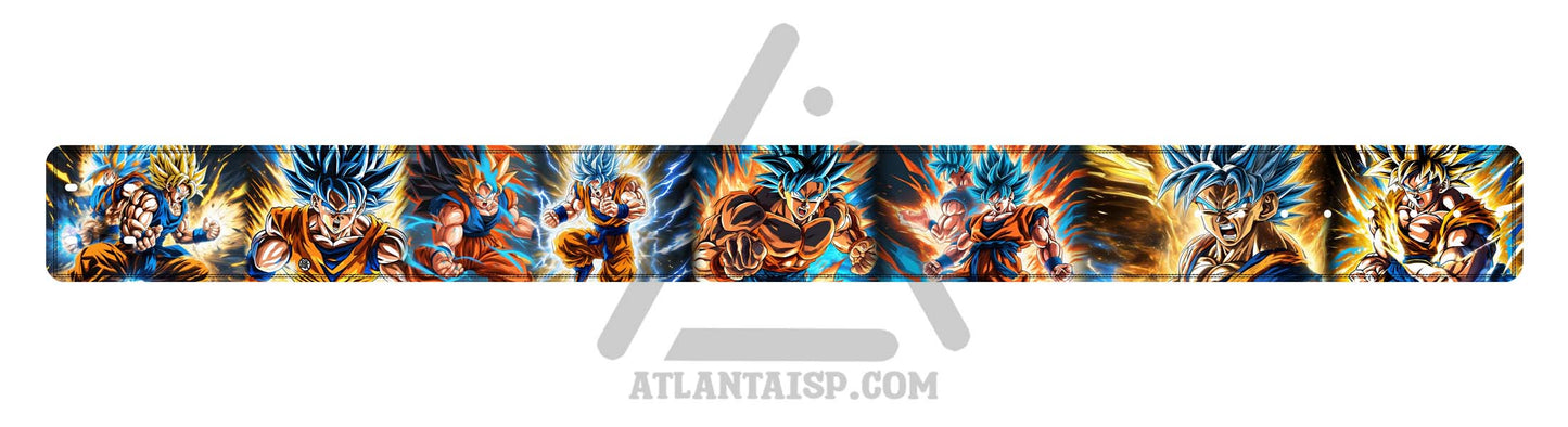 Dragon Ball Z Anime Lever Belt | Dynamic Goku in Super Saiyan Blue form intense energy  iconic orange and blue gi spiky powerful stance Belt