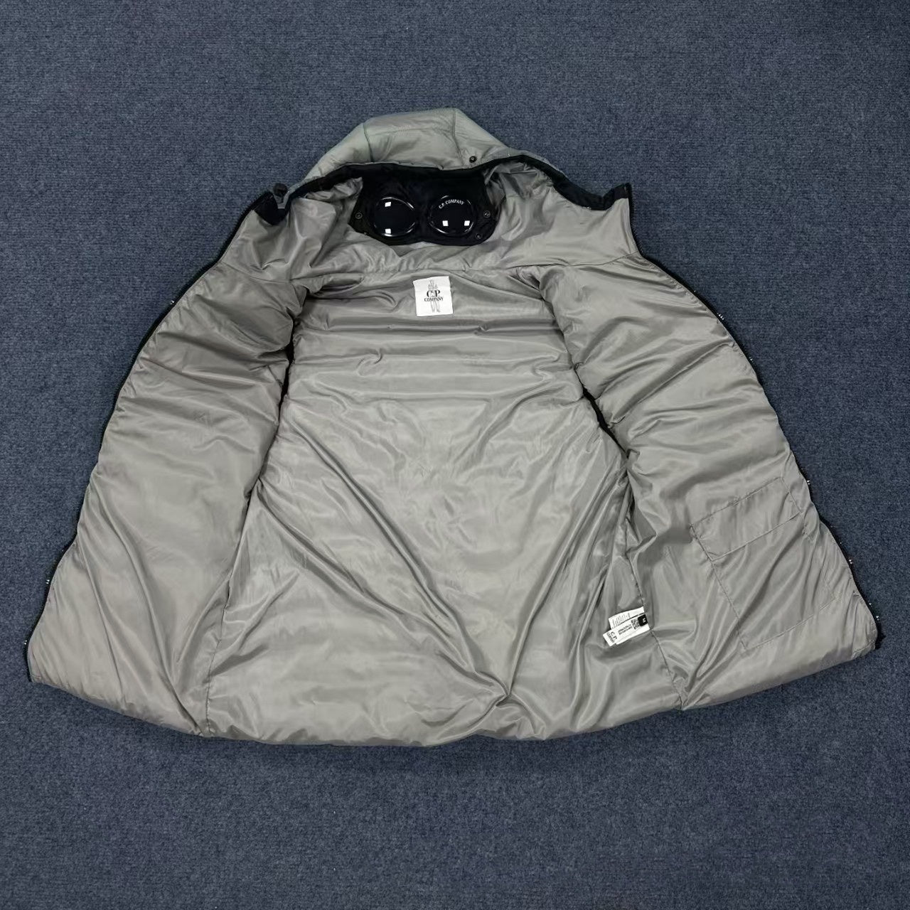 Badge Lens Loose Sleeveless Hooded Warm Cotton Coat Jacket Vest