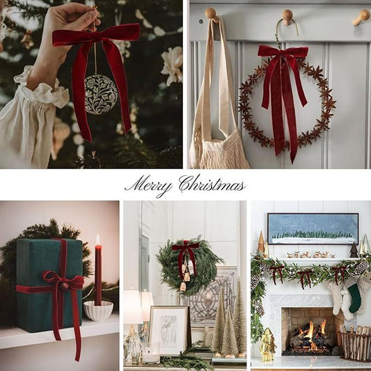 Velvet Christmas Tree Pendant Fabric Door Hanging Christmas Tree Decorations