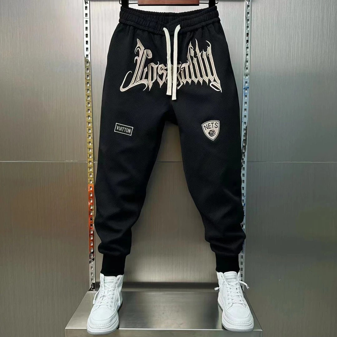 Graffiti Casual Pants Men's Fashion All-match Ankle-tied Pants