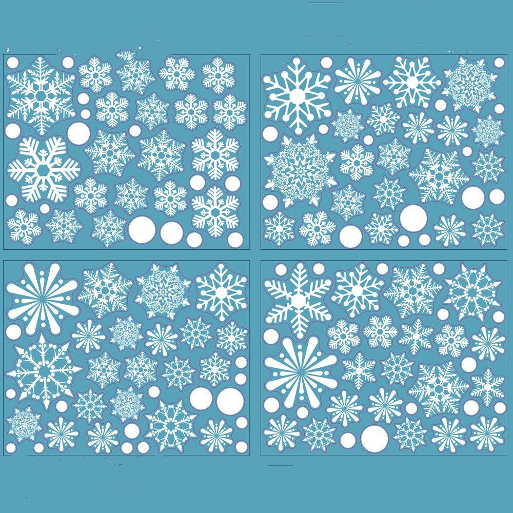 Static glass window Christmas and New Year glass stickers
