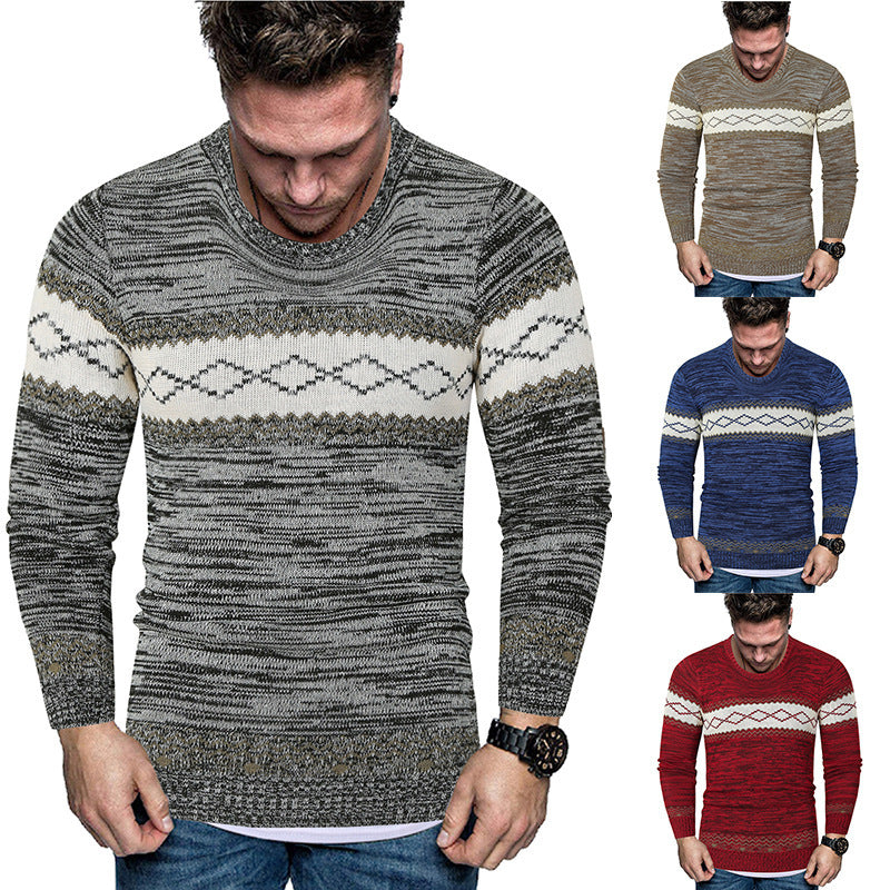 New Sweater Casual All Match Round Neck Pullover Knitted Sweater