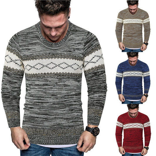 New Sweater Casual All Match Round Neck Pullover Knitted Sweater
