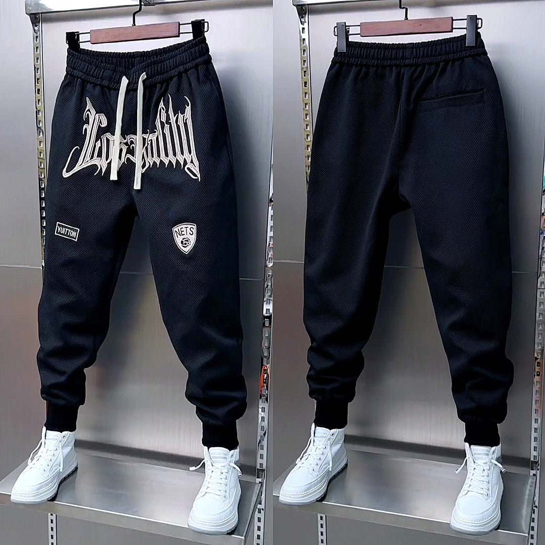 Graffiti Casual Pants Men's Fashion All-match Ankle-tied Pants