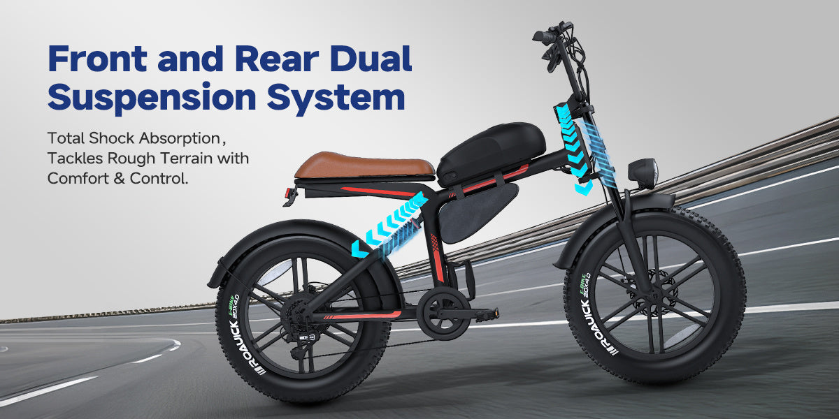 500W 20inch Fat Tire Electric Bike With 45kmh Top Speed & 45km Range