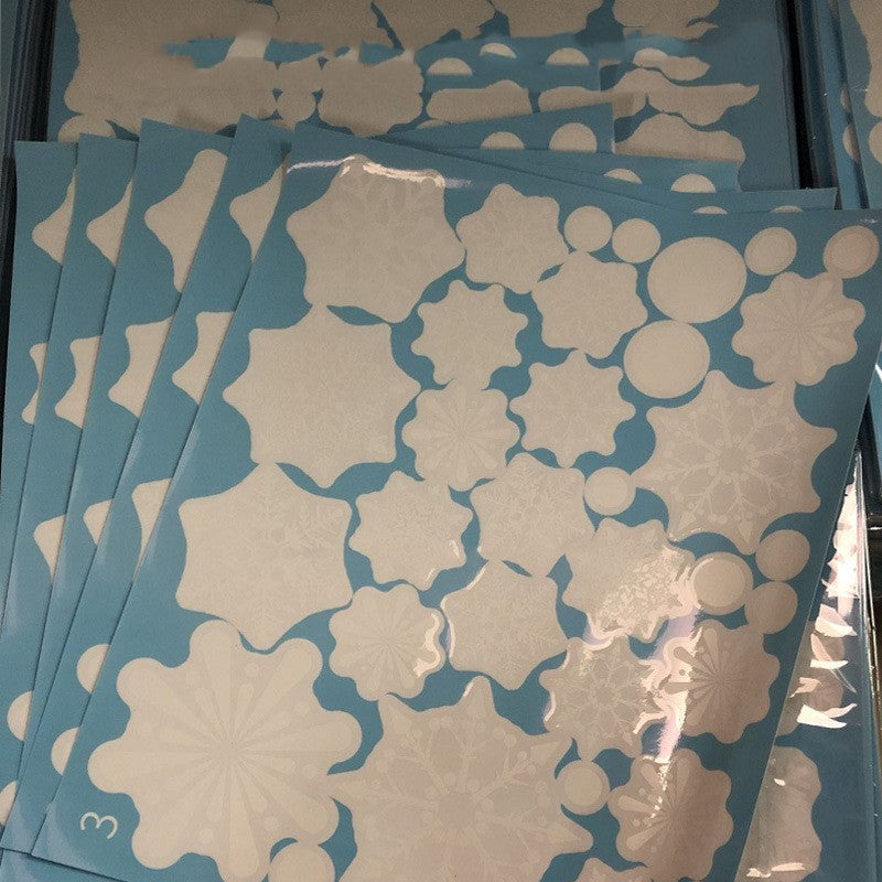 Static glass window Christmas and New Year glass stickers