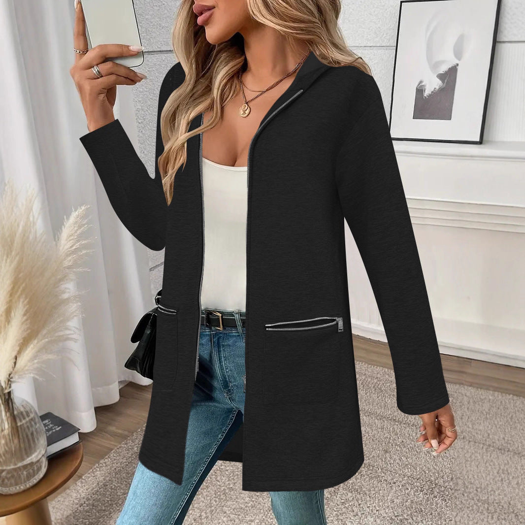 Loose Fashion Casual Mid-length Cardigan Coat For Women