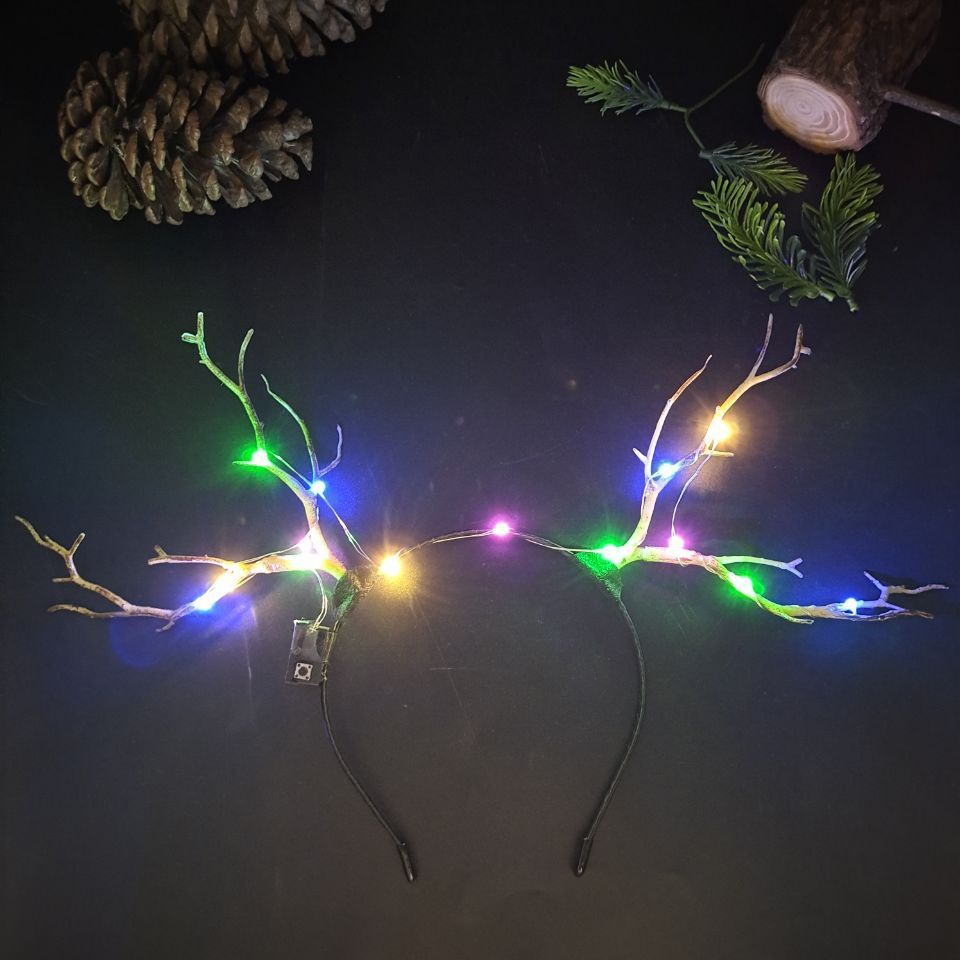 New Luminous Deer Horn Hair Band Christmas Headwear