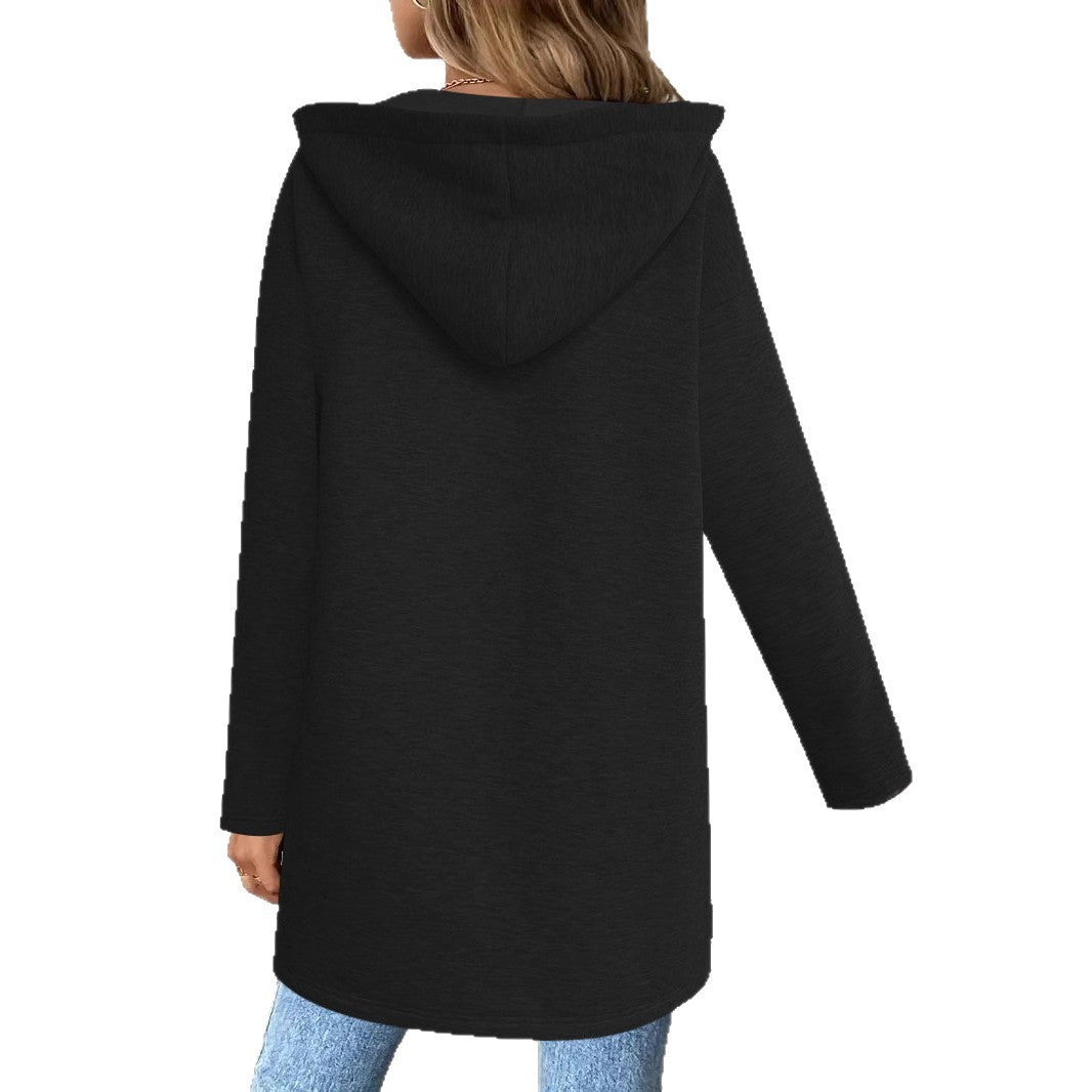 Loose Fashion Casual Mid-length Cardigan Coat For Women