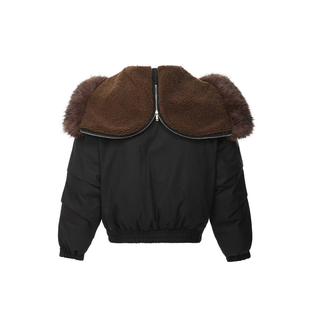 Loose Street Fashion Design Hat Cotton-padded Coat