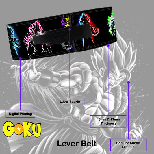 Dragon Ball Z Anime Lever Belt | Powerlifting belt | Goku Lever Lifting belt | Anime Gym Belt | Goku Weightlifting belt | Goku Lever Belt