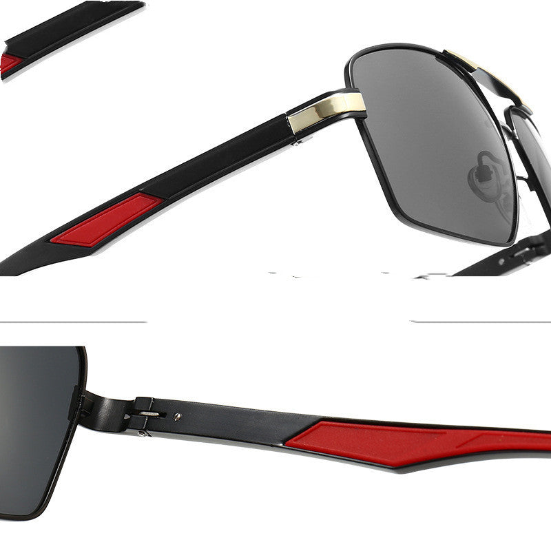 Aluminum Magnesium Men's Polarized Sunglasses Square Sunglasses
