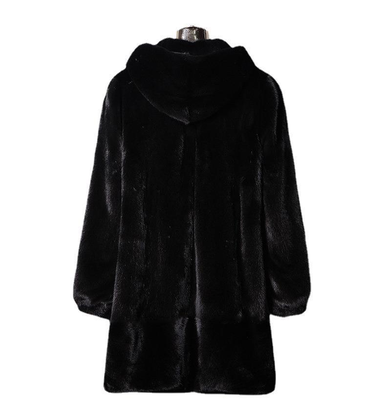 Autumn And Winter New Fur Hooded Casual Coat