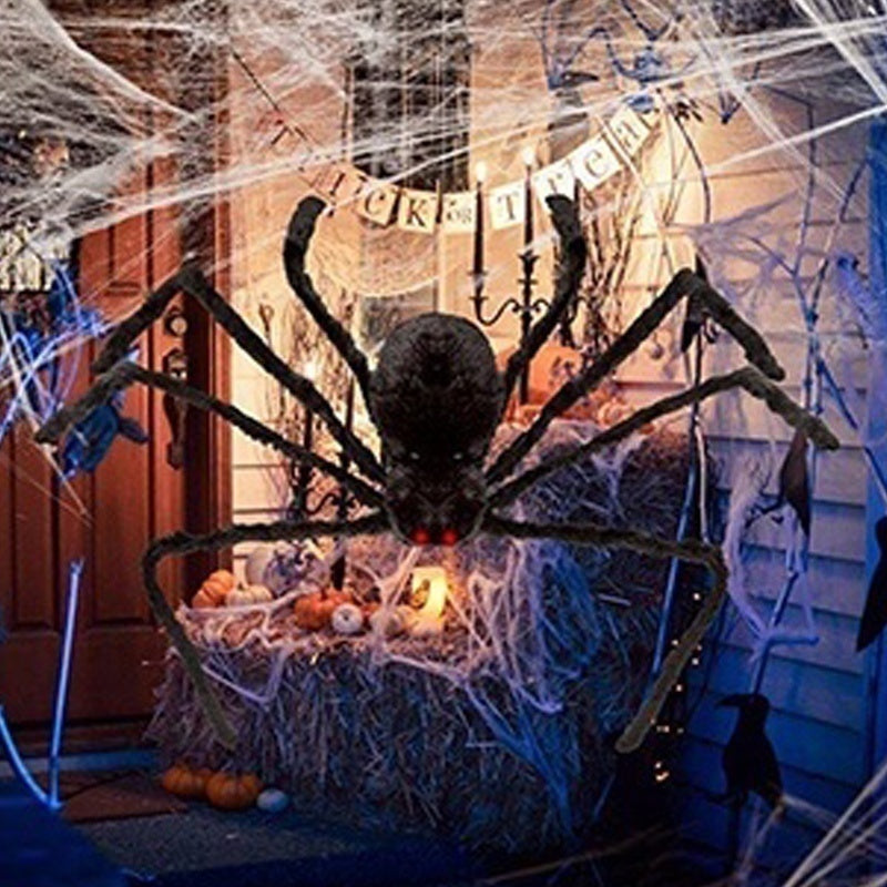 Halloween Ghost Festival Supplies Bar Decoration Props Plush Spider Haunted House Prop Indoor Outdoor Giant Decor