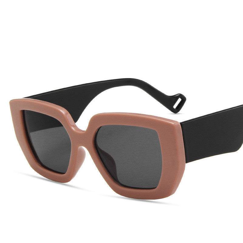 Side Sunglasses Personality Polygon Contrast Sunglasses Retro Sunglasses