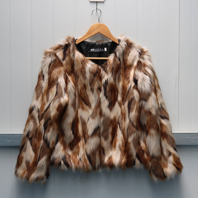 Korean Version Slim-fitting New Fox Fur Faux Fur Coat