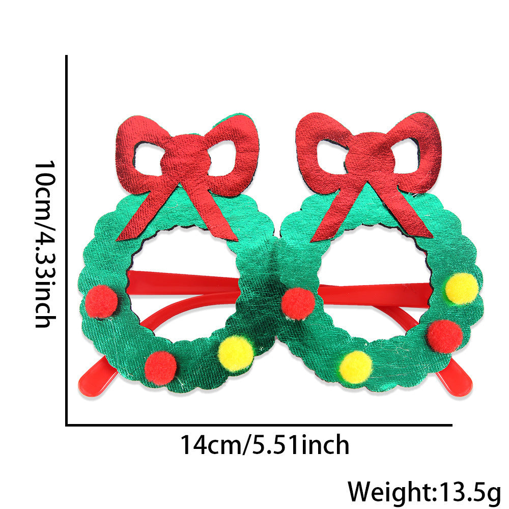 Christmas Glasses Bronzed Fabric Snowflake XINGX Photo New Year Party Props