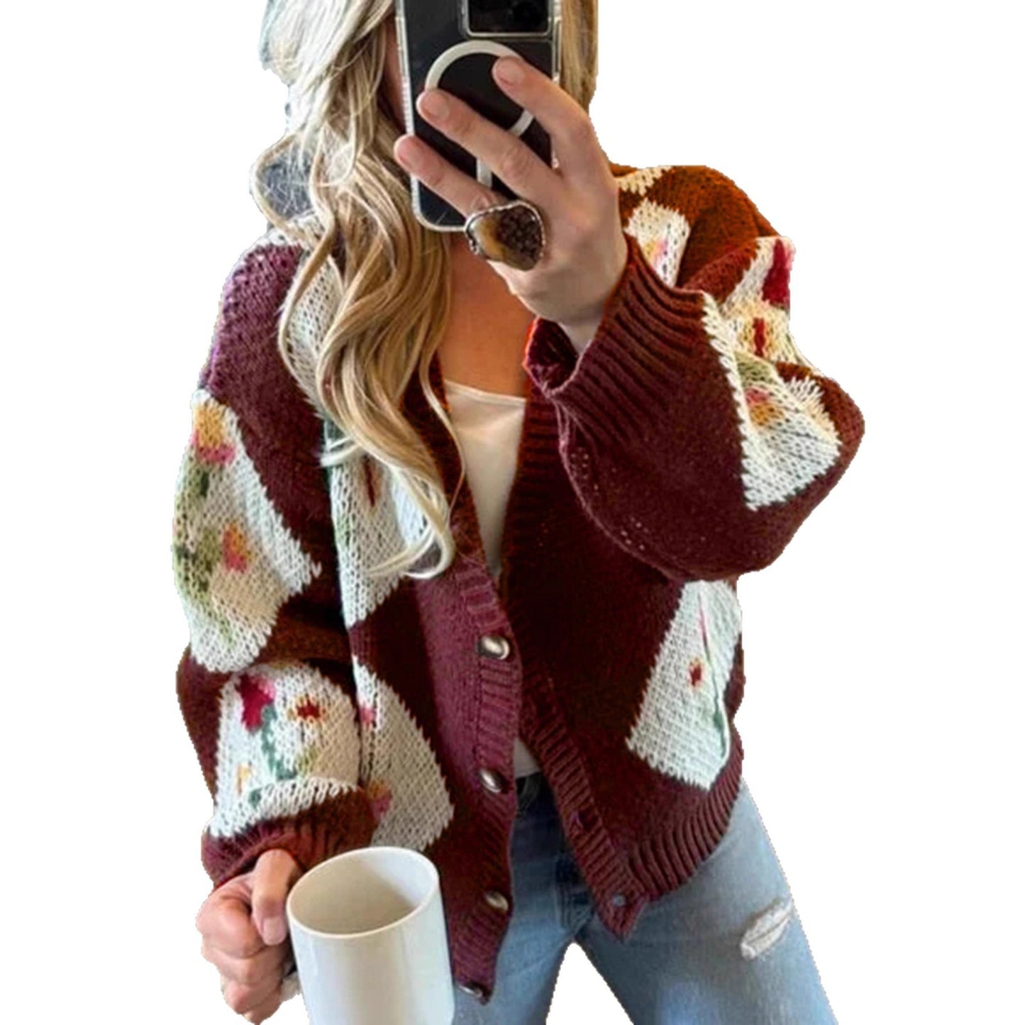 Women's European And American Leisure Knitted Sweater Coat