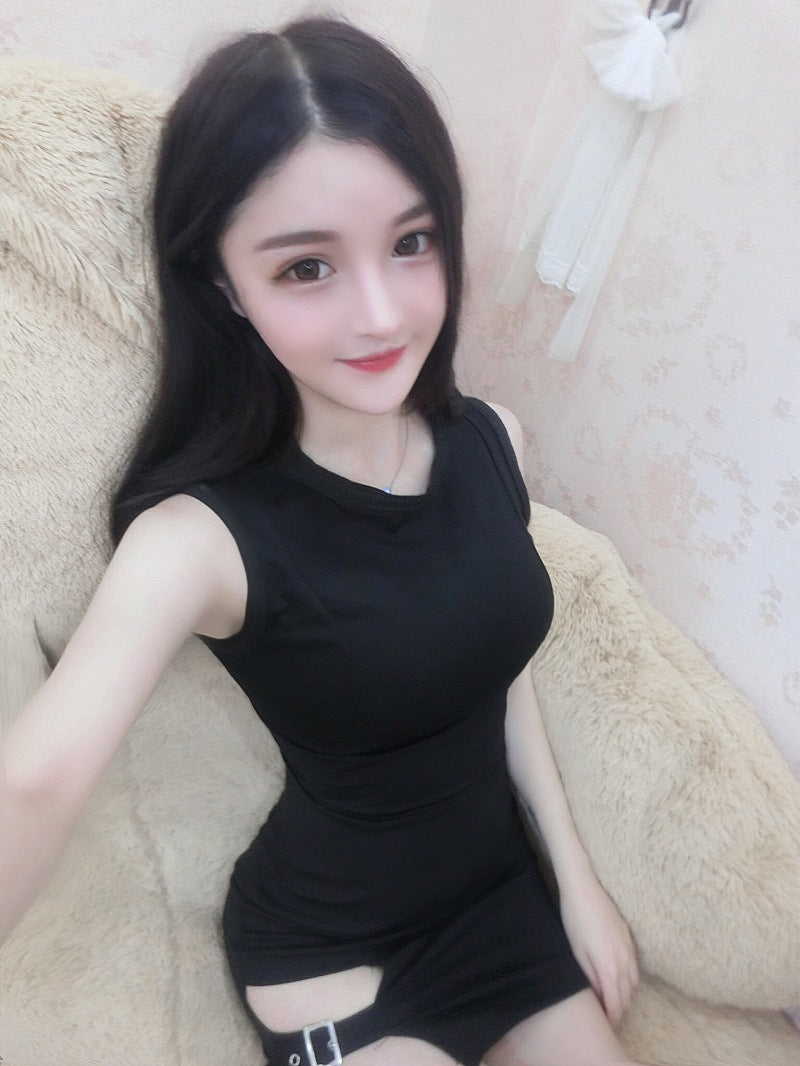 Bag hip split night club skirt