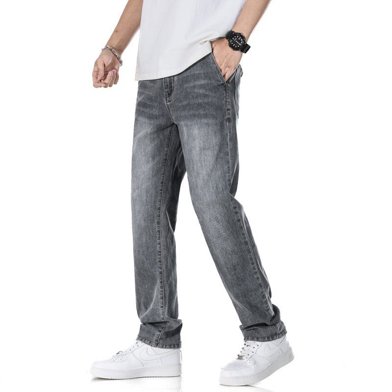 Thin Loose Light Business Straight Jeans