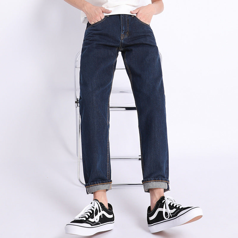 Autumn Dark Blue Loose Trendy Casual Jeans