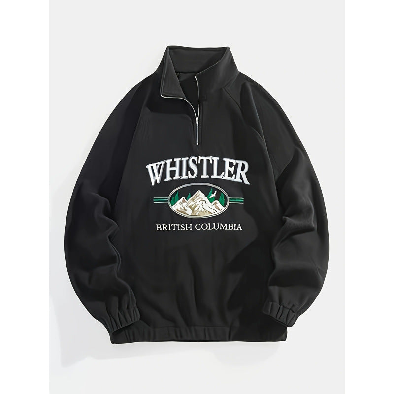 Men's Casual Fashion Plus Size Embroidered Sweater