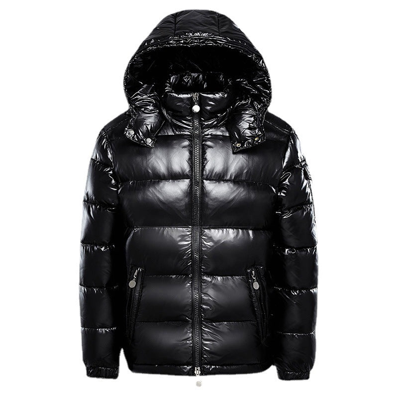 Short Coat Trendy Men's Glossy Thickened Down Jacket