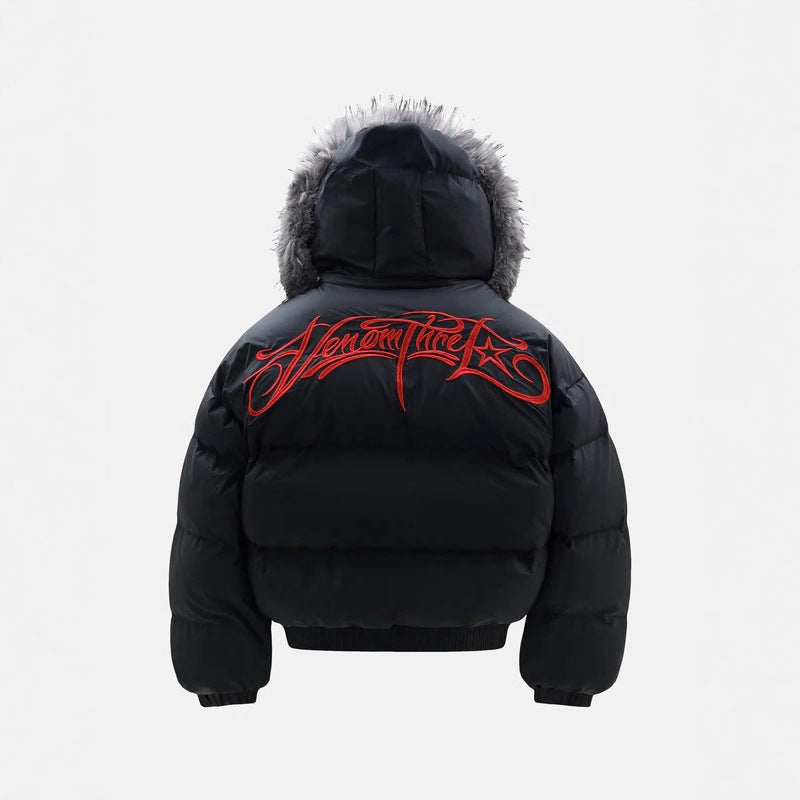 Men's American-style Vintage Zipper Cardigan Cotton-padded Jacket