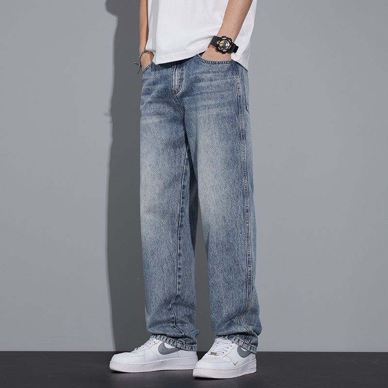 High-end Men's Loose Casual Anti-wrinkle Comfortable Straight Jeans