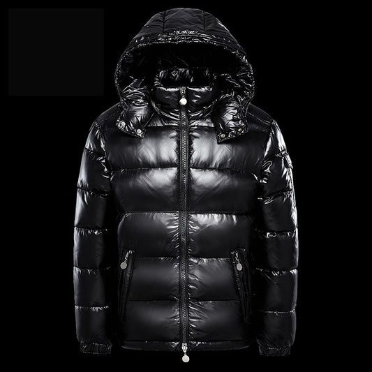 Short Coat Trendy Men's Glossy Thickened Down Jacket