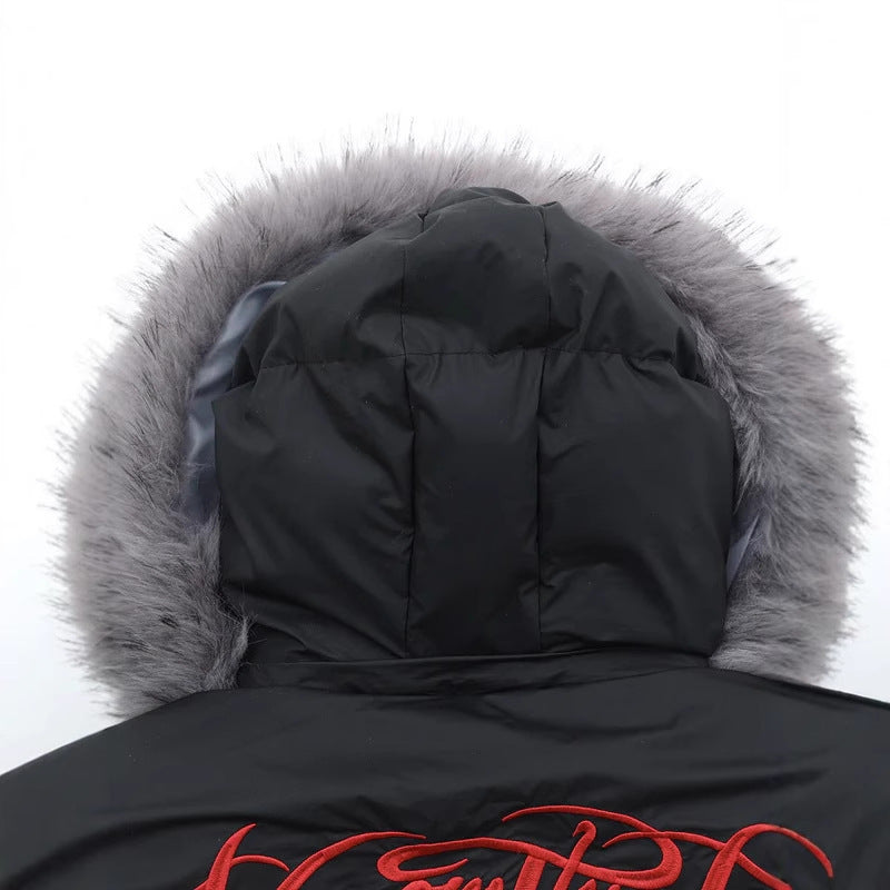 Men's American-style Vintage Zipper Cardigan Cotton-padded Jacket