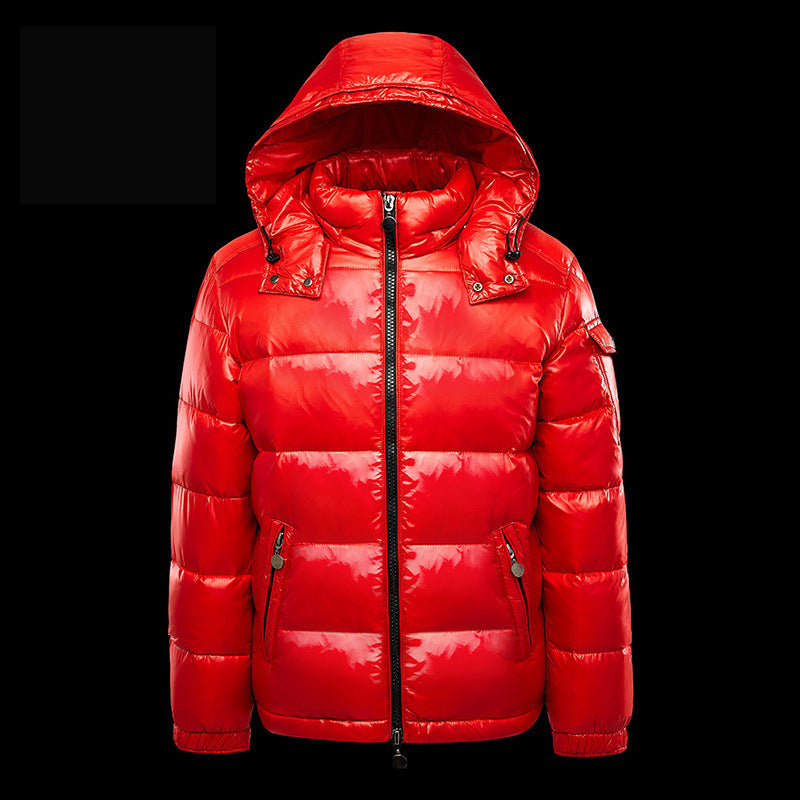 Short Coat Trendy Men's Glossy Thickened Down Jacket