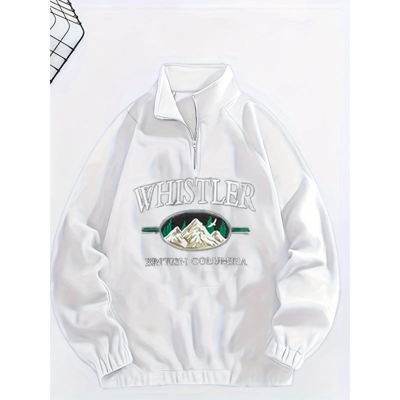 Men's Casual Fashion Plus Size Embroidered Sweater