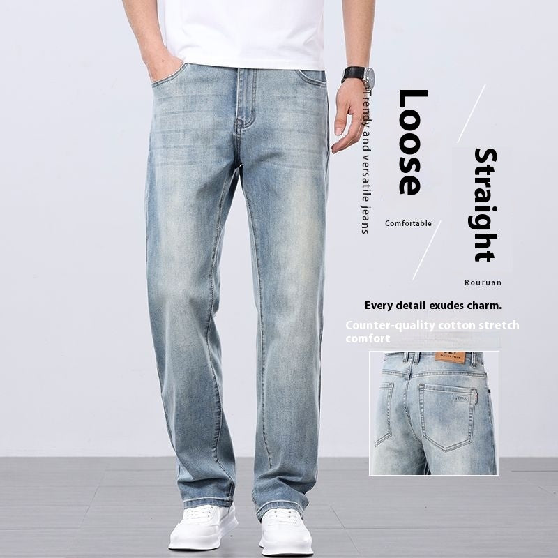 Loose Straight Summer Thin Men's Jeans