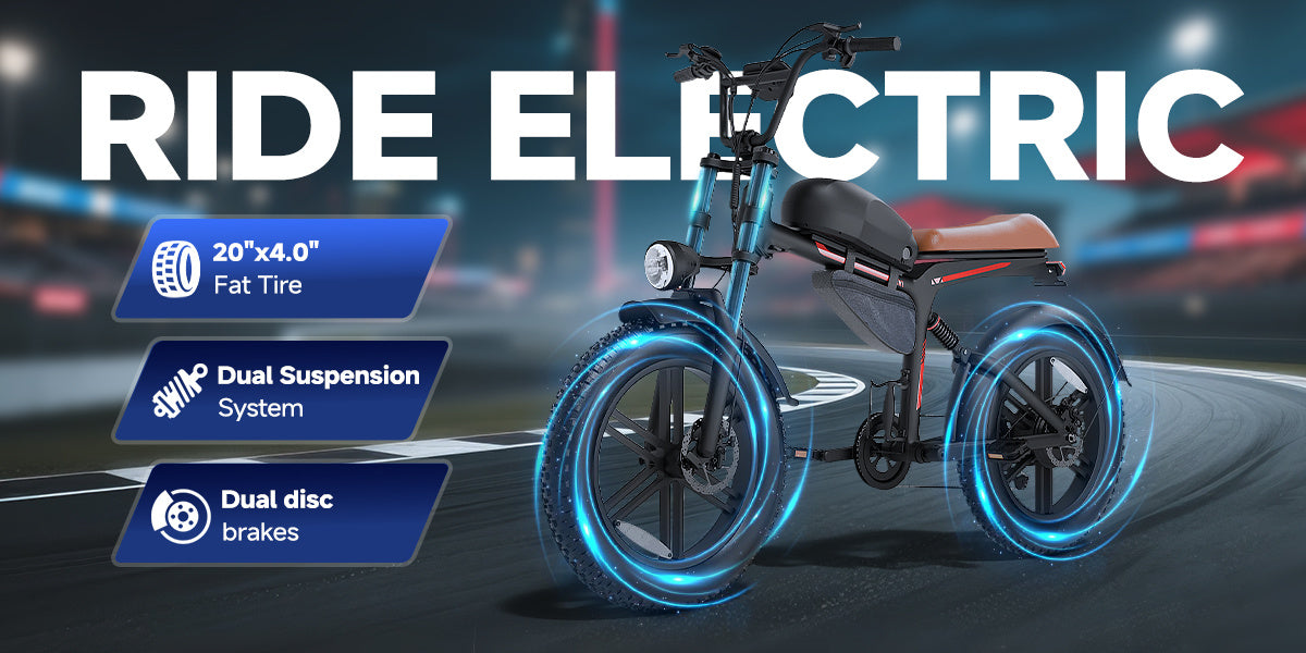 500W 20inch Fat Tire Electric Bike With 45kmh Top Speed & 45km Range