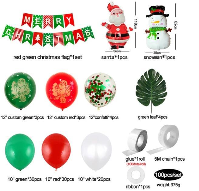 Christmas Decoration And New Year Balloon Set
