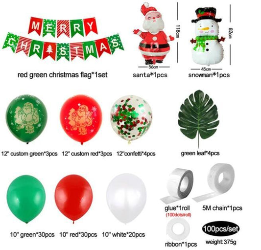 Christmas Decoration And New Year Balloon Set