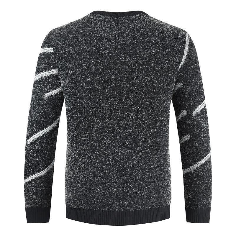 New Round Neck Slim Mohair Sweater For Men