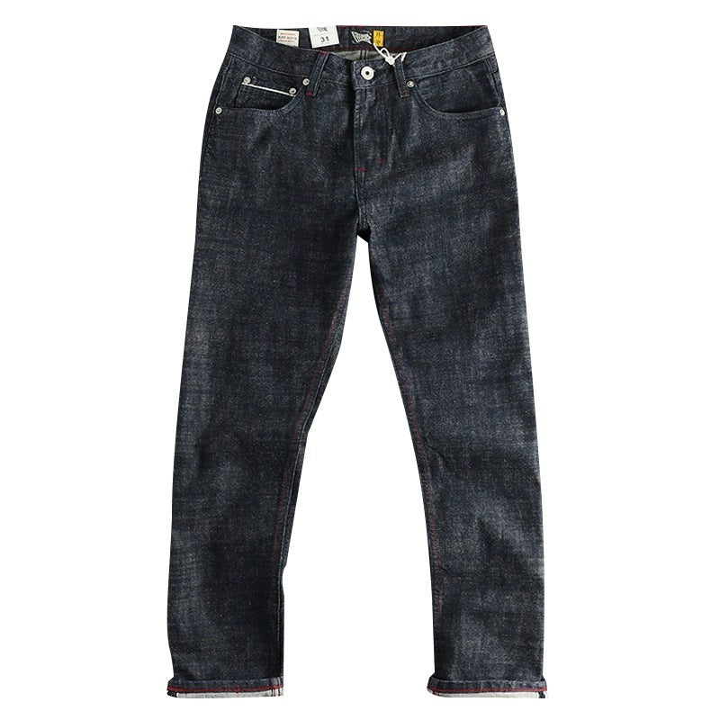 Heavy 14oz Bamboo High Cotton American Retro Jeans Men