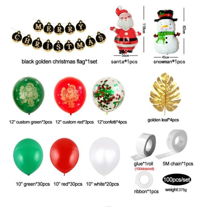 Christmas Decoration And New Year Balloon Set